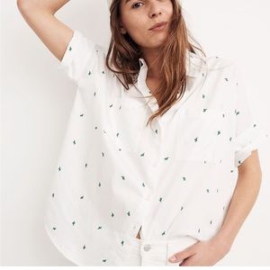 Like new! Madewell Cactus Embroidered Courier Shirt